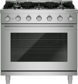 500 Series, Dual fuel freestanding range, 36'', Stainless steel