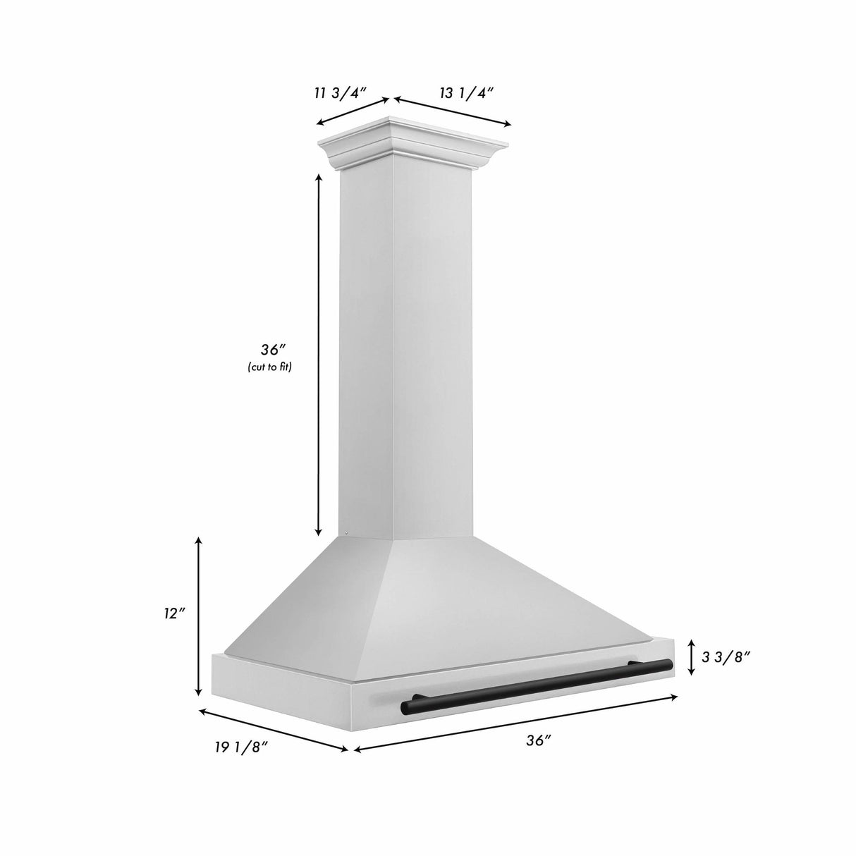ZLINE 30 in. Autograph Edition Convertible Stainless Steel Range Hood with Stainless Steel Shell and Champagne Bronze Accents (KB4STZ-30-CB) [Color: Matte Black Accents]
