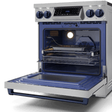 30 Inch Professional Electric Range With Tilt Panel Touch Control In Stainless Steel/navy Blue  Gordon Ramsay Series