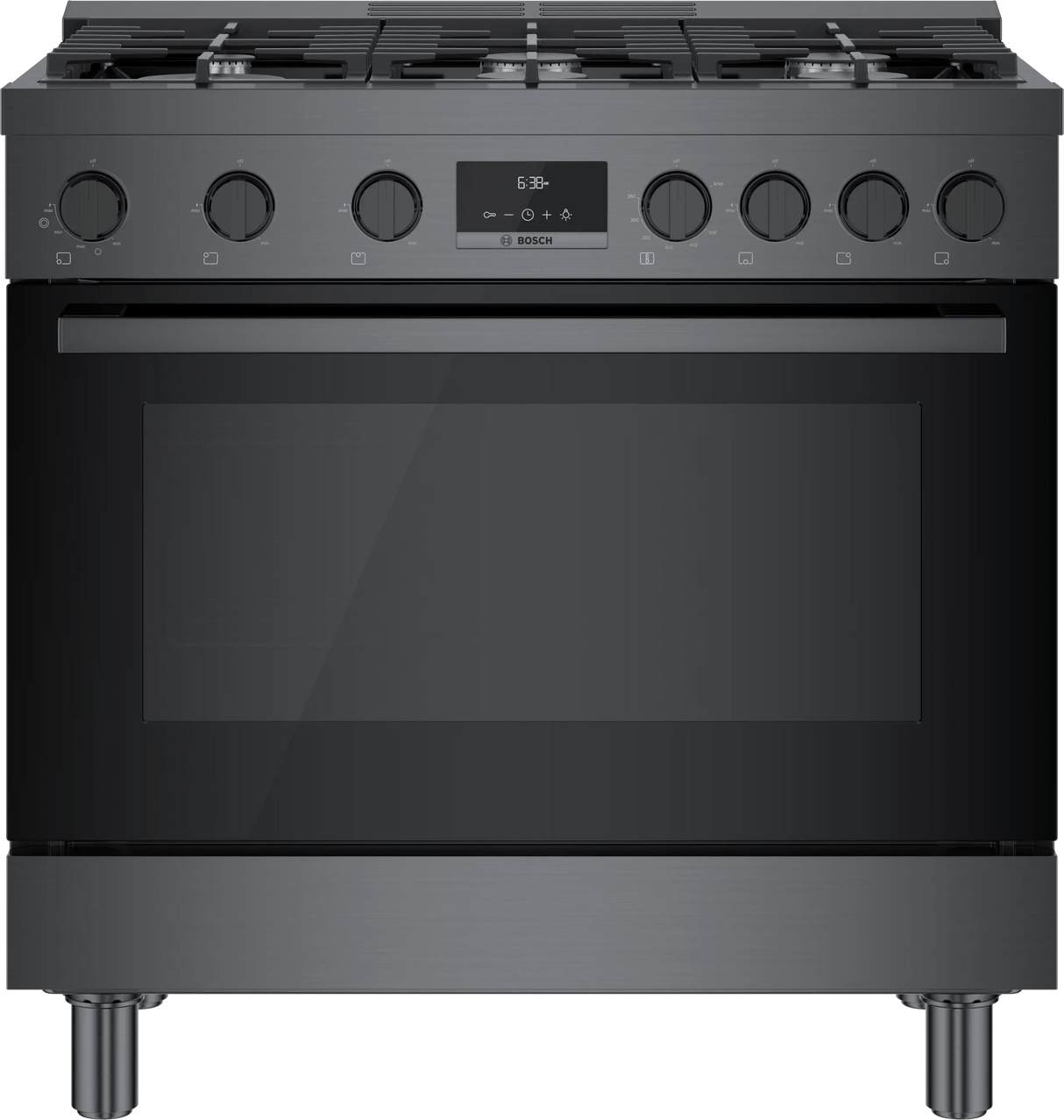 800 Series Gas Freestanding Range 36" Black Stainless Steel