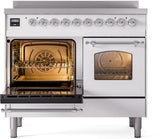 Nostalgie II 40 Inch Electric Freestanding Range in White with Chrome Trim