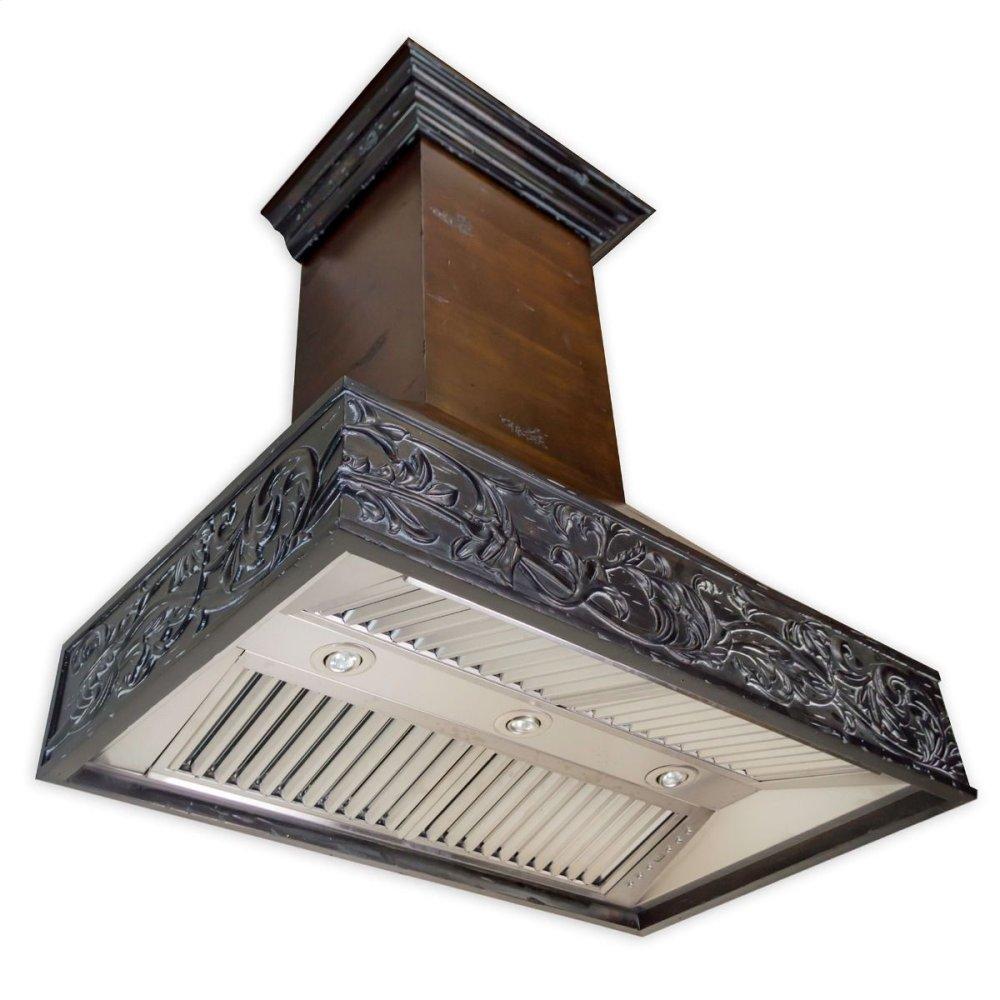 ZLINE 36 in. Wooden Wall Mount Range Hood in Antigua and Walnut - Includes Remote Motor