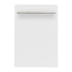 ZLINE 18 in. Compact Top Control Dishwasher with Stainless Steel Tub and Modern Style Handle, 52 dBa (DW-18) [Color: White Matte]