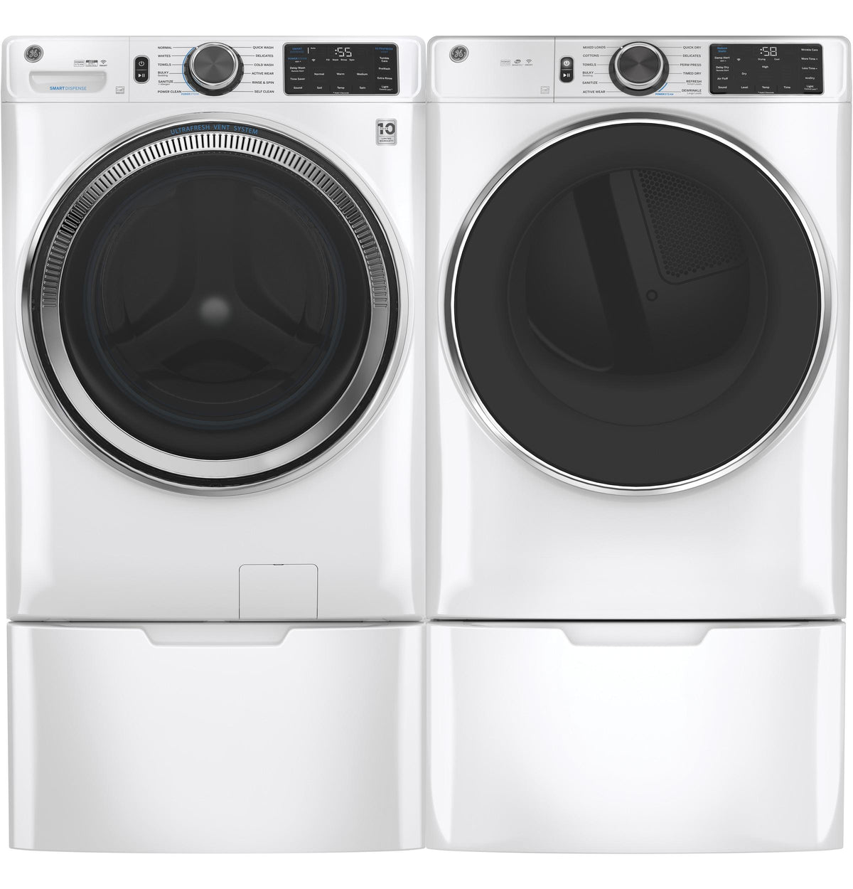 GE® ENERGY STAR® 7.8 cu. ft. Capacity Smart Front Load Gas Dryer with Steam and Sanitize Cycle