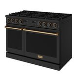 48 Inch Contemporary Professional Liquid Propane Range In Black/bronze