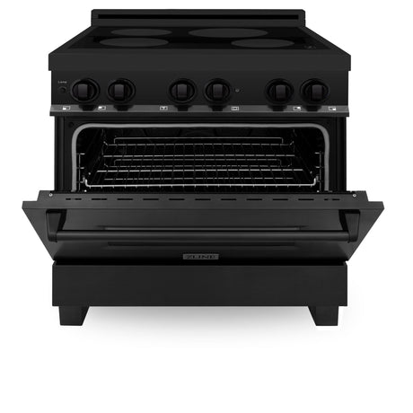 ZLINE 36" 4.6 cu. ft. Induction Range with a 5 Element Stove and Electric Oven in Black Stainless Steel (RAIND-BS-36)