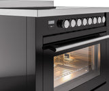 Professional Plus II 36 Inch Electric Freestanding Range in Glossy Black with Trim