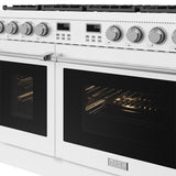 48 Inch Contemporary Professional Gas Range In White