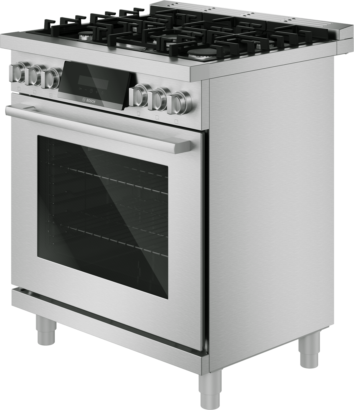 800 Series, Dual fuel freestanding range, 30'', Stainless steel