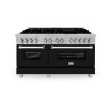 ZLINE 60 in. 7.4 cu. ft. Dual Fuel Range with Gas Stove and Electric Oven in DuraSnow Stainless Steel and Colored Door Options (RAS-60) [Color: DuraSnow Stainless Steel with Red Matte Door]