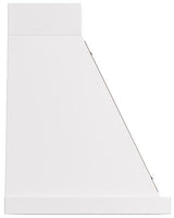 Nostalgie 36 Inch White Wall Mount Convertible Range Hood