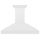 ZLINE 48 in. Wooden Wall Mount Range Hood in Shiplap Bright White Finish (KPWW-48)