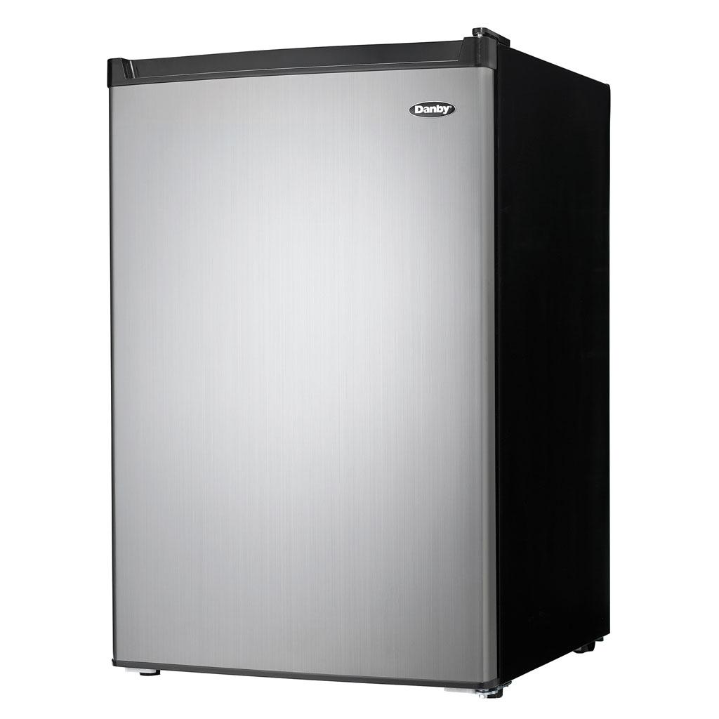 Danby 4.5 cu. ft. Compact Fridge with True Freezer in Stainless Steel Look