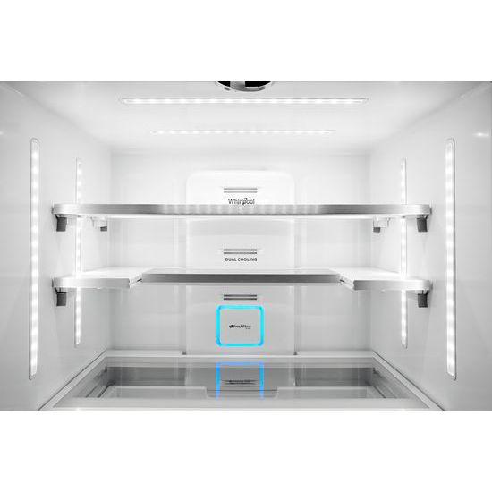 Whirlpool® 36-inch Wide Counter Depth French Door-within-Door Refrigerator - 24 cu. ft. - Black Stainless