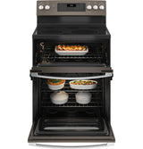 GE® 30" Free-Standing Electric Double Oven Convection Range