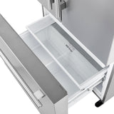 Forno Aosta 36-Inch French Door Refrigerator, Stainless Steel, 22.4 cu.ft, External Water Dispenser, Automatic Ice Maker, ENERGY STAR Certified