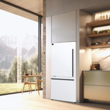 Forno Milano 2-Piece 62-Inch Freestanding Dual Bottom Freezer Refrigerator, White - 34.4 cu.ft, Touch Control, Ice Maker