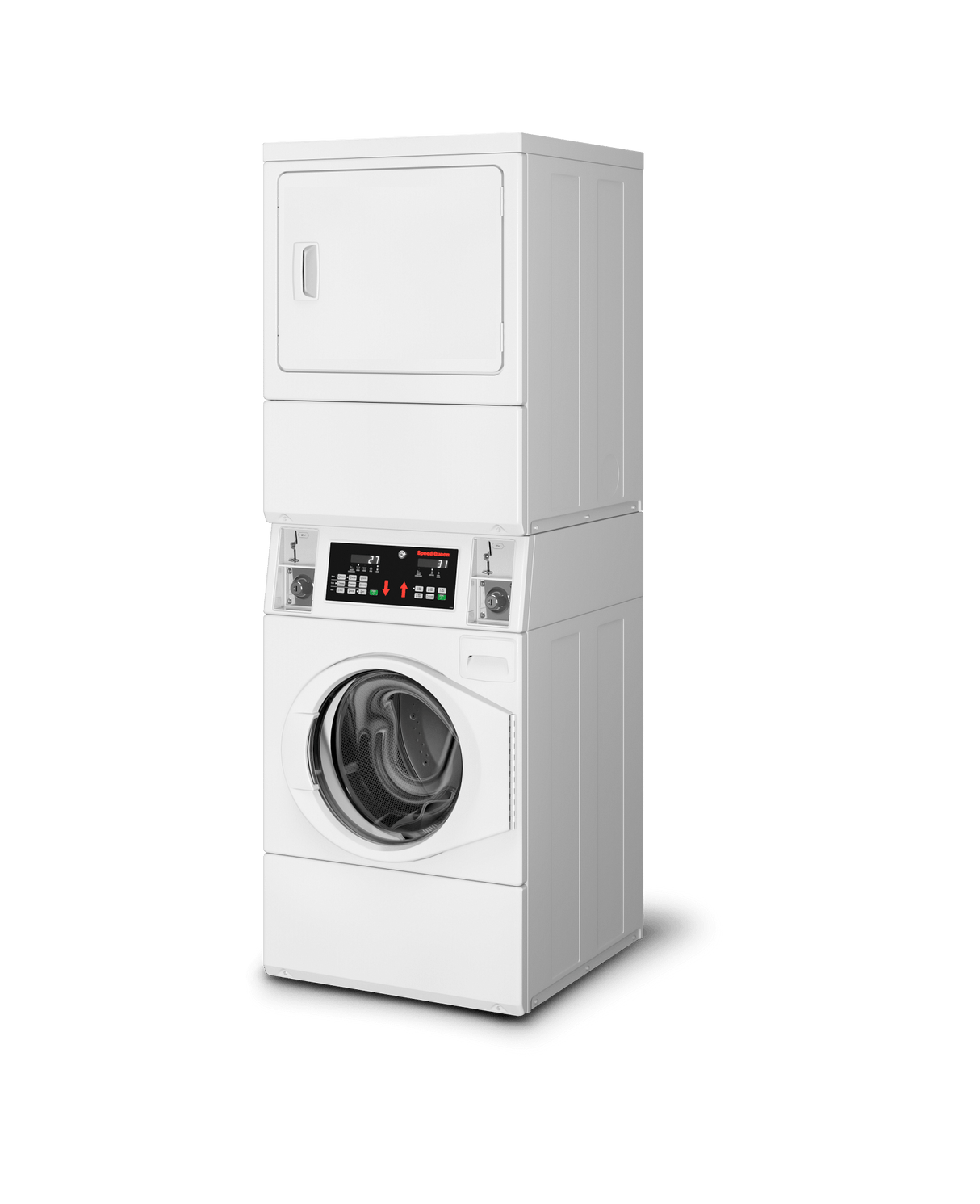 Commercial Coin Drop Stacked Washer-Dryer