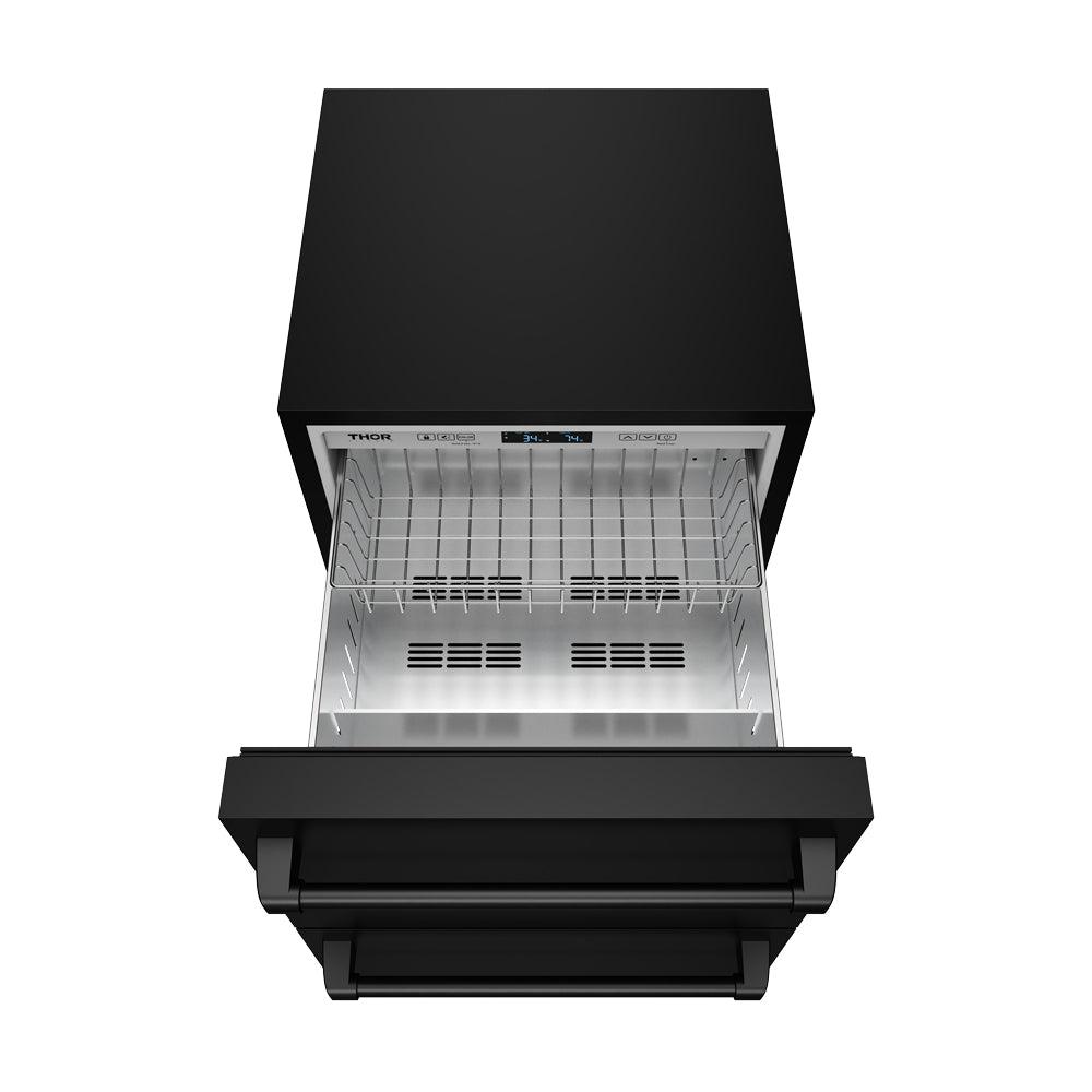 24 Inch Undercounter Built-in or Freestanding Drawer Refrigerator - Black  Gordon Ramsay Series