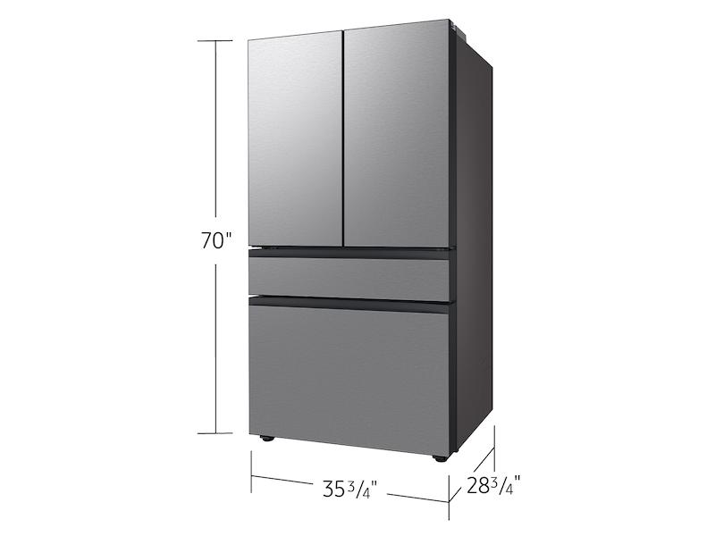 Bespoke 23 cu. ft. Counter Depth 4-Door French Door Refrigerator with Inner Beverage Center™ & FlexZone™ Drawer in Stainless Steel