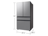 Bespoke 23 cu. ft. Counter Depth 4-Door French Door Refrigerator with Inner Beverage Center™ & FlexZone™ Drawer in Stainless Steel