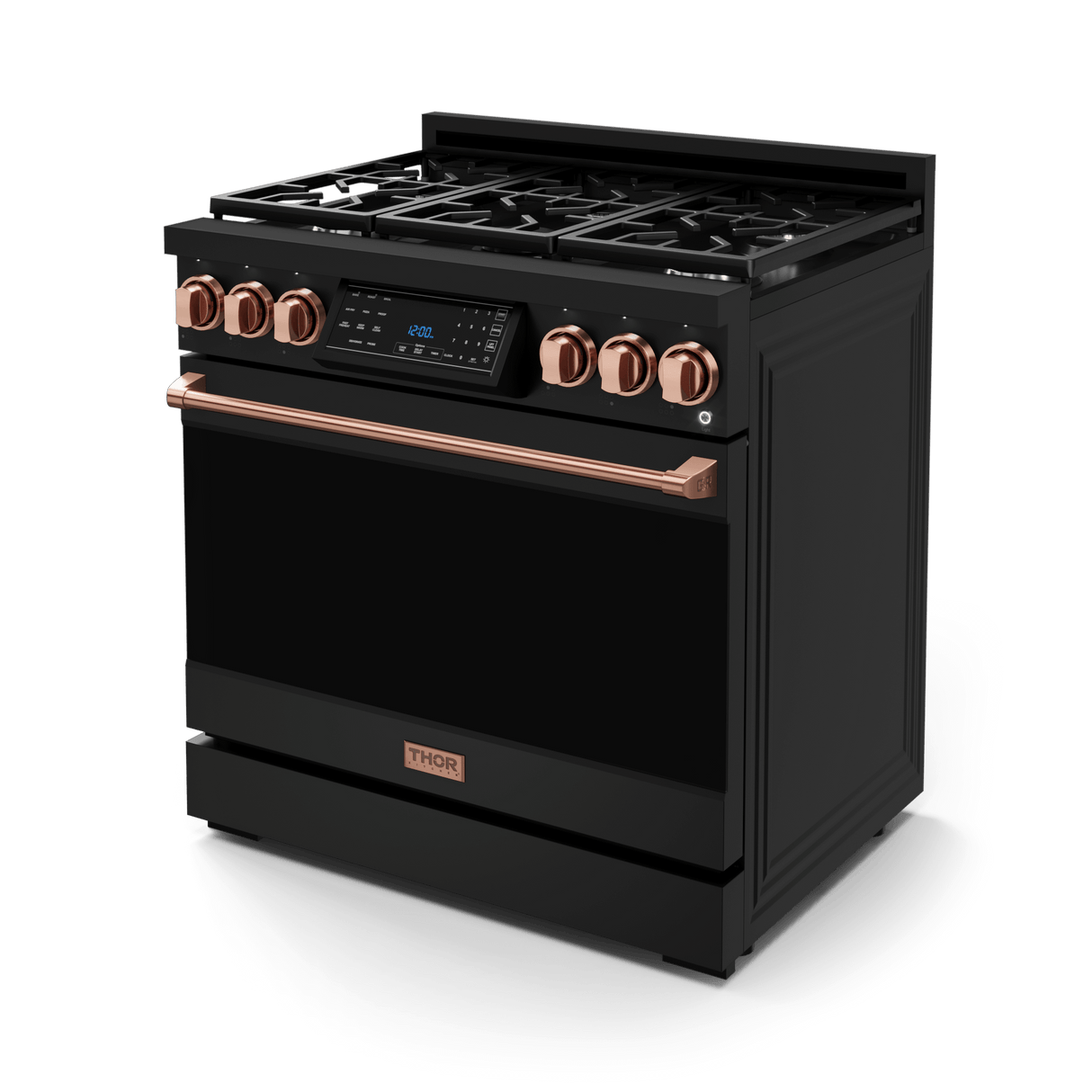 36 Inch Professional Gas Range With Tilt Panel Touch Control In Black/rose Gold  Gordon Ramsay Series