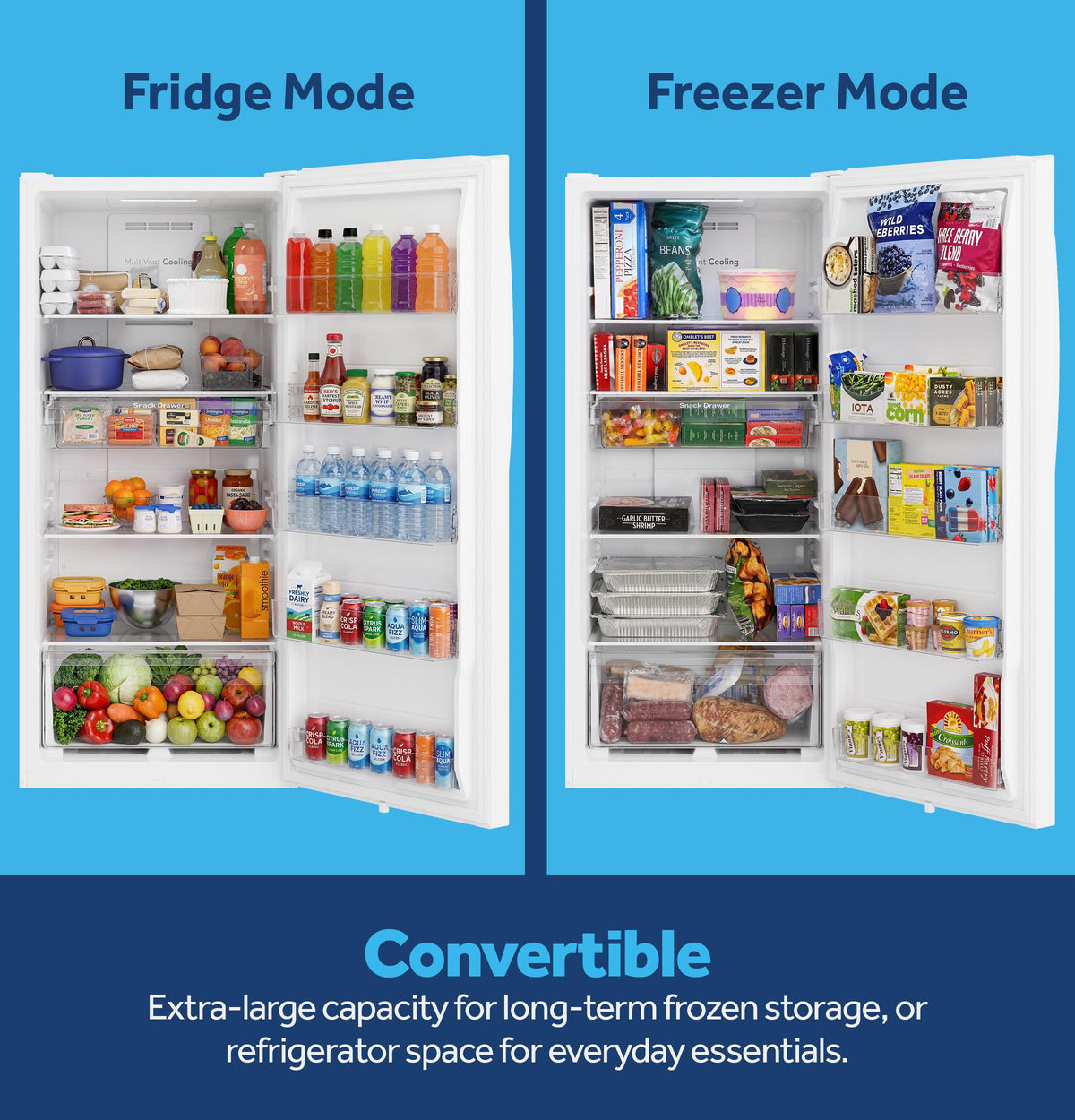 GE® ENERGY STAR® 17.9 Cu. Ft. Smart Garage Ready Convertible Upright Freezer