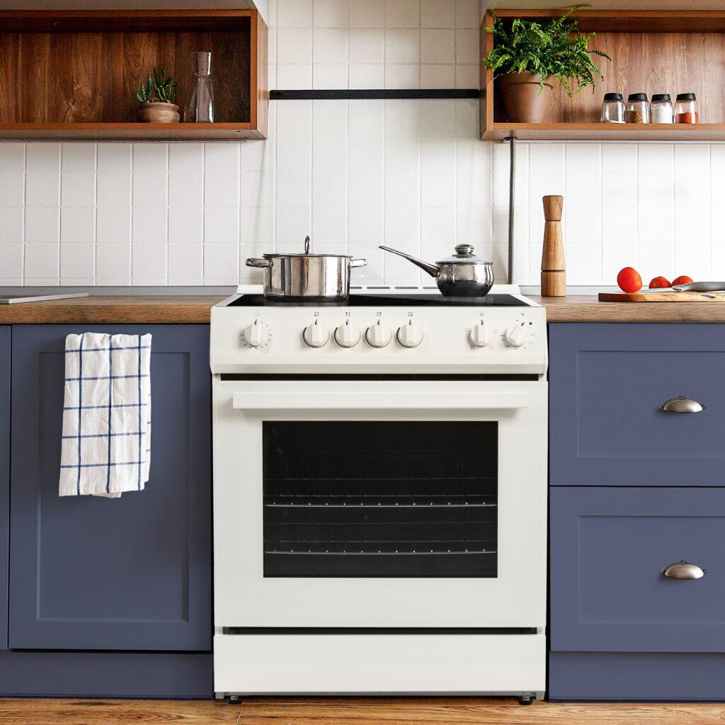 Danby 30 Slide in Smooth Top Electric Range with Knob Controls in White