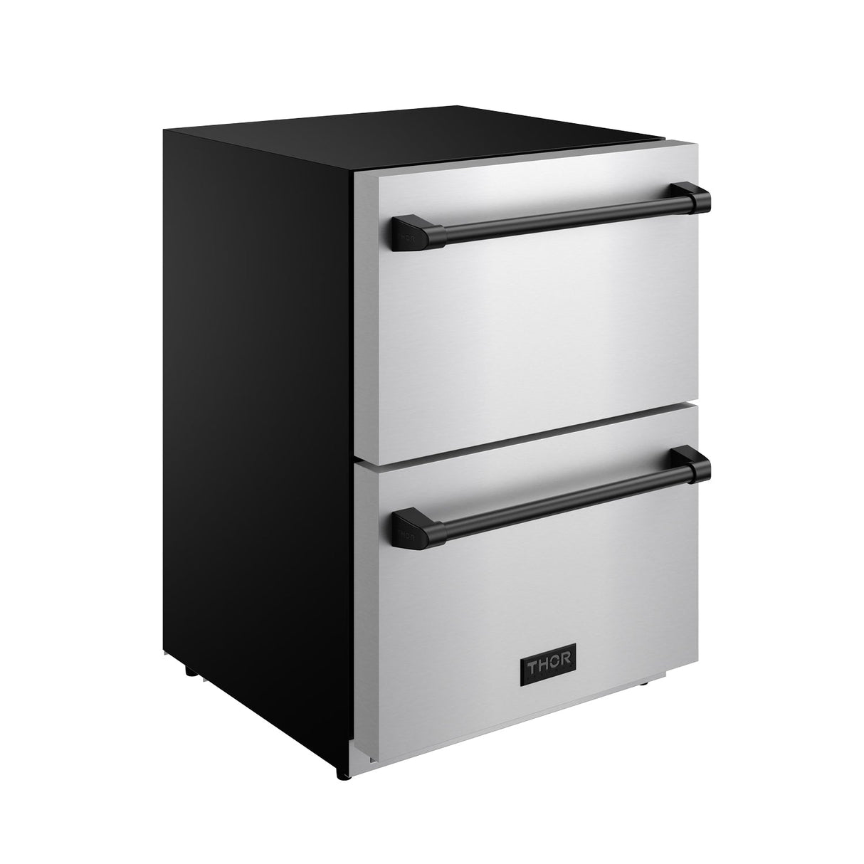 24 Inch Undercounter Built-in or Freestanding Drawer Refrigerator - Stainless Steel/black  Gordon Ramsay Series