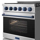 30 Inch Professional Liquid Propane With Precision Knob Control In Stainless Steel/blue