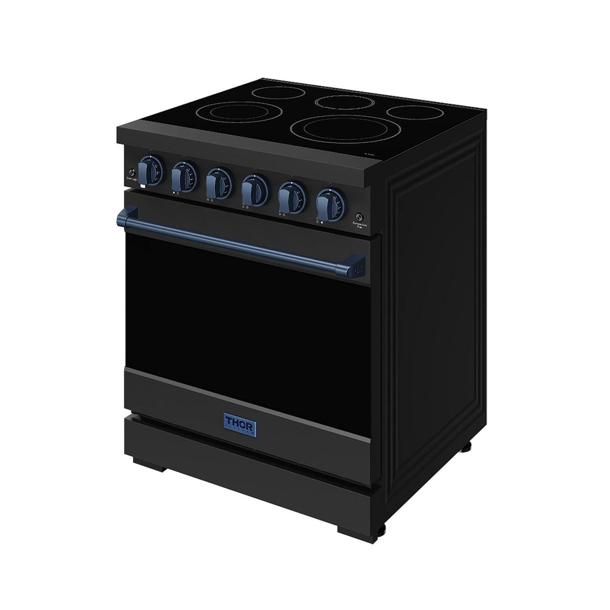 30 Inch Professional Electric Range With Precision Knob Control In Black and Blue  Gordon Ramsay Series