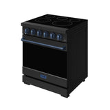 30 Inch Professional Electric Range With Precision Knob Control In Black and Blue  Gordon Ramsay Series