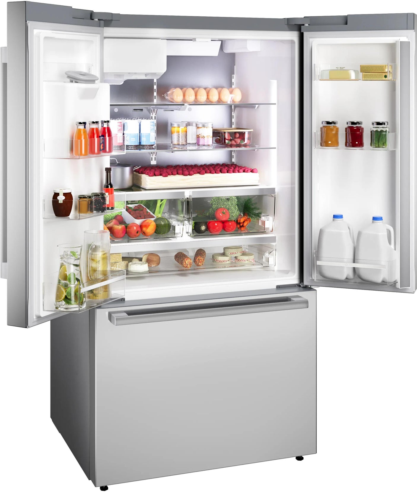 500 Series French Door Bottom Mount Refrigerator 36" Stainless steel (with anti-fingerprint), Total No Frost