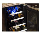 15" High Efficiency Single Zone Wine Cellar - Stainless Frame, Glass Door With Lock - Integrated Left Hinge