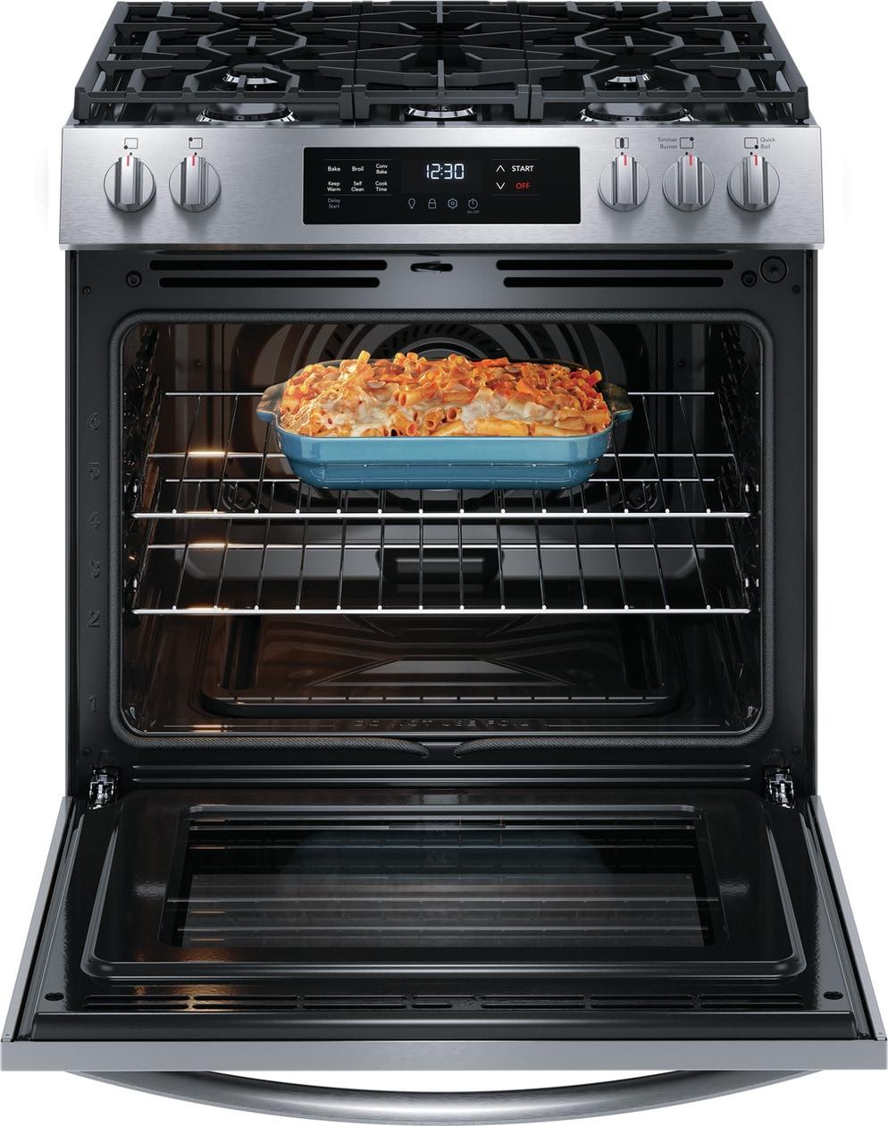 30" Front Control Gas Range with Convection Bake