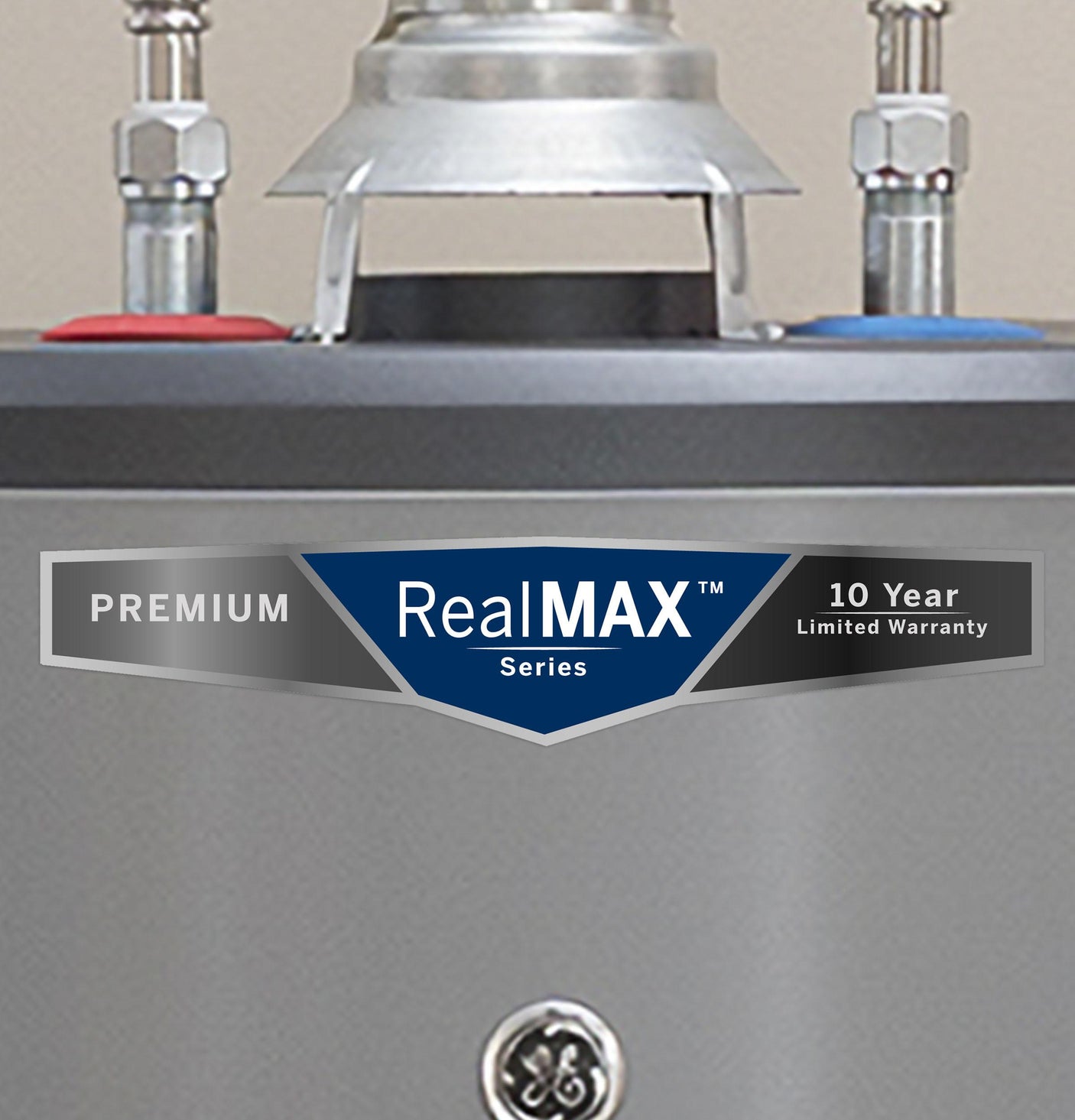 GE RealMAX Premium 40-Gallon Tall Natural Gas Atmospheric Water Heater