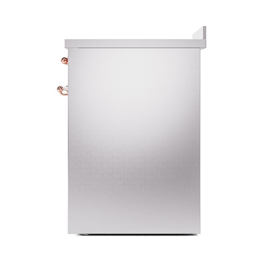 ILVE UNI304QNMPSSP Nostalgie II Noblesse 30 inch Induction Range (Solid Door, Stainless Steel, Copper)