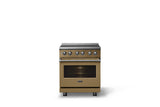 30"W. Induction Range (Finish: Golden Hour, Trim: Polished Chrome)