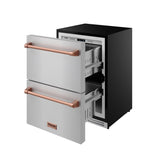 24 Inch Undercounter Built-in / Freestanding Drawer Freezer - Stainless Steel/rose Gold  Gordon Ramsay Series