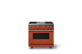 36"W. Sealed Burner Gas Range (Burner: 4g, Finish: Spiced Cider, Trim: Polished Chrome, Fuel: Propane)