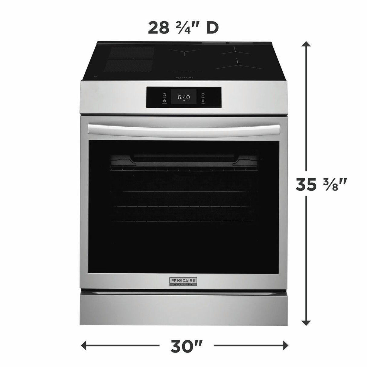 30" Front Control Induction Range with Stone-Baked Pizza