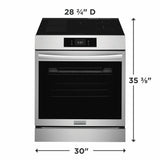 30" Front Control Induction Range with Stone-Baked Pizza