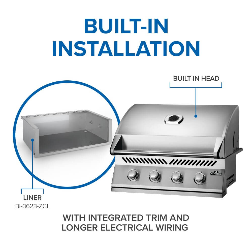 Built-In 500 Series 32 Grill Head , Natural Gas, Stainless Steel
