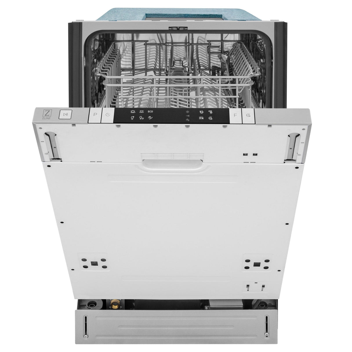 ZLINE 18 in. Compact Top Control Dishwasher with Stainless Steel Tub and Modern Style Handle, 52 dBa (DW-18) [Color: Stainless Steel]