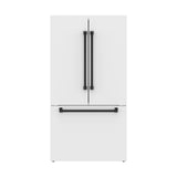 36 Inch French Door Counter Depth Refrigerator With Ice Maker - White/black  Gordon Ramsay Series