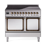ILVE UNDI406QNMPSSB Nostalgie II Noblesse 40 inch Induction Range (Solid Door, Stainless Steel, Burnished)