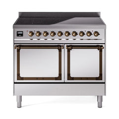 ILVE UNDI406QNMPSSB Nostalgie II Noblesse 40 inch Induction Range (Solid Door, Stainless Steel, Burnished)