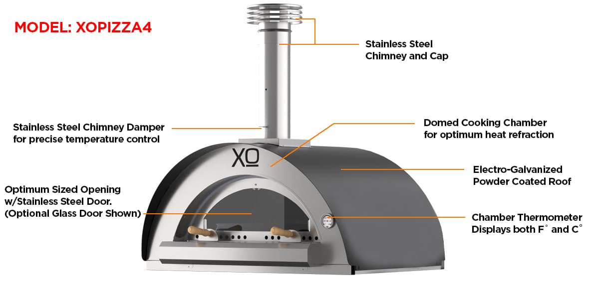 40" Wood-Fired Oven Rosso (Red)