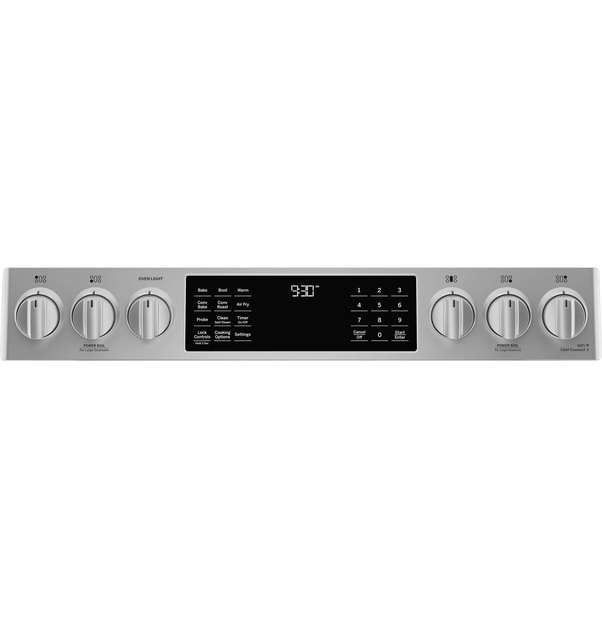 GE Profile™ 30" Smart Dual Fuel Slide-In Front-Control Fingerprint Resistant Range