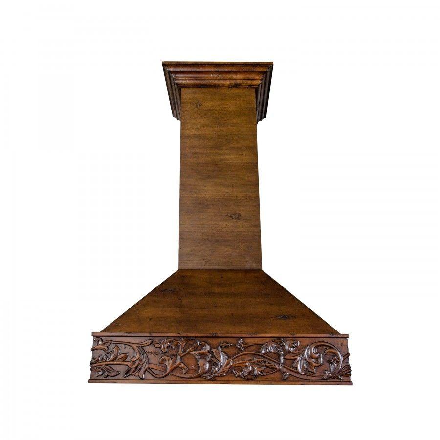 ZLINE 30 in. Wooden Wall Mount Range Hood in Walnut and Hamilton - Includes Remote Motor
